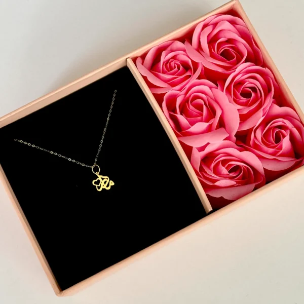 آویز طلا مادر و قلب لیزری زنانه دخترانه کادویی