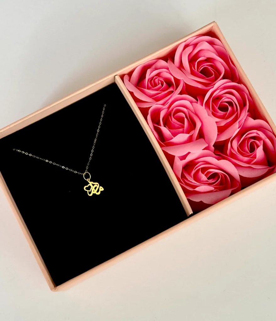 آویز طلا مادر و قلب لیزری زنانه دخترانه کادویی