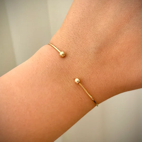 بنگل طلا گوی زنانه دخترانه کادویی