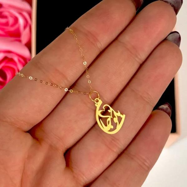 آویز طلا بانو جان لیزری زنانه دخترانه کادویی