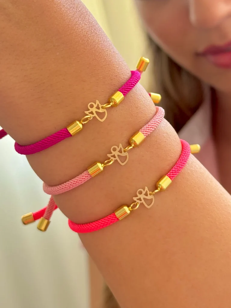 دستبند بند رنگی فرشته زنانه دخترانه کادویی