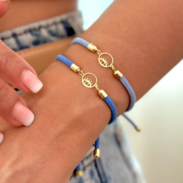 دستبند طلا چشم داخل دایره بند رتگی کادویی