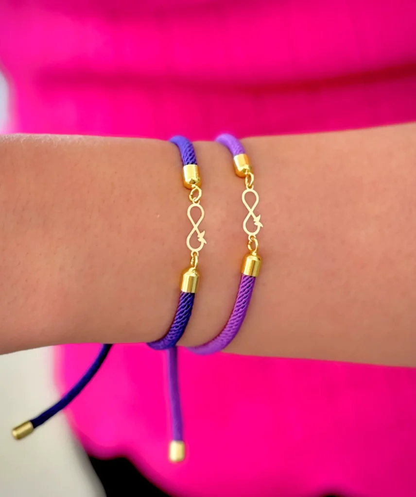 دستبند بند رنگی بی نهایت و پروانه زنانه دخترانه کادویی