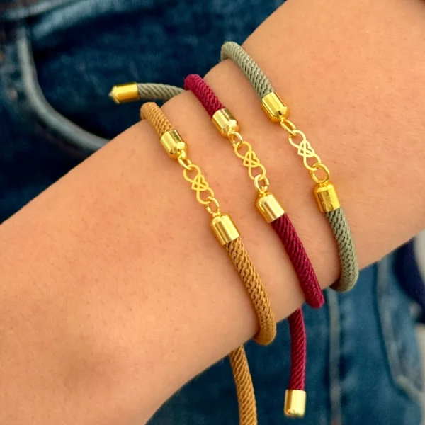 دستبند بند رنگی بی نهایت قلب دار زنانه دخترانه کادویی