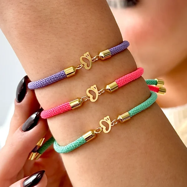 دستبند بند رنگی پروانه نیمه شاخکی زنانه دخترانه کادویی