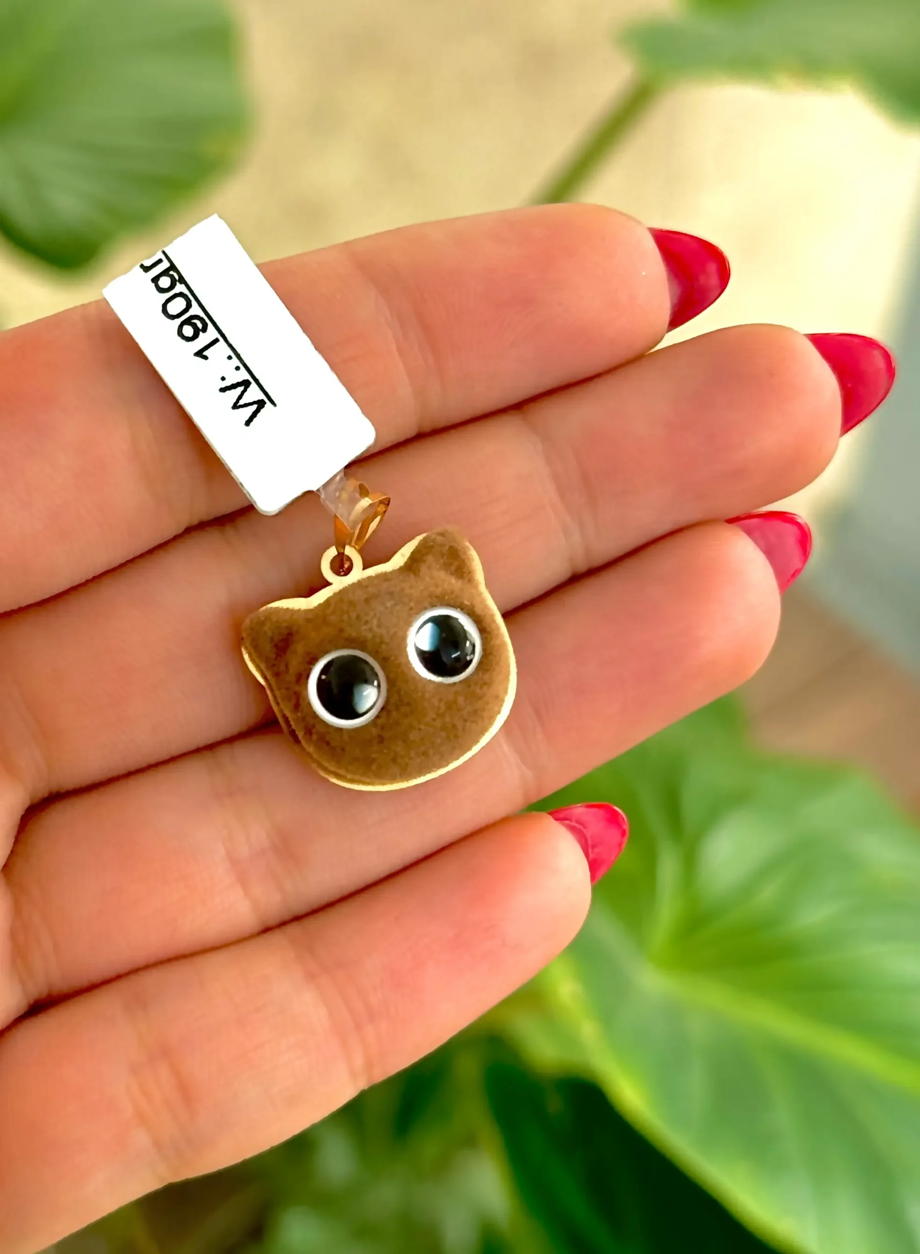 IMG_7925 آویز طلا گربه پولیشی قهوه ای دخترانه کودکانه کادویی