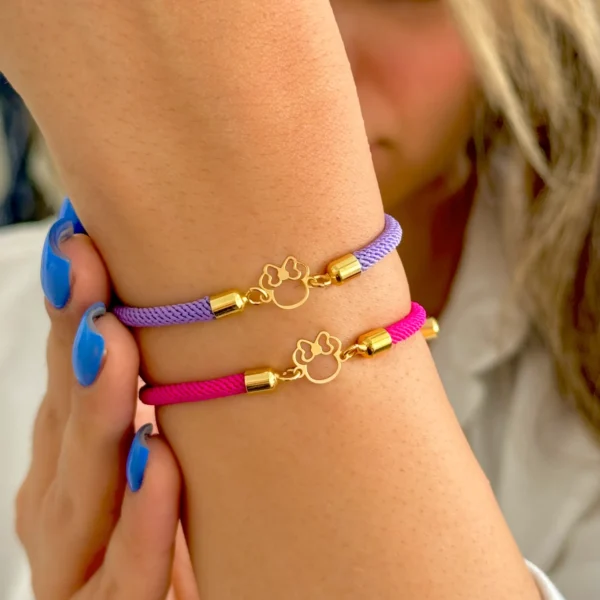 دستبند بند رنگی مینی موس زنانه دخترانه کادویی